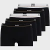 HUGO BOSS Roupa Interior | Artigos Essenciais>Conjunto De Cinco Boxers Em Algodão Elástico Com Cintura Com Logótipo