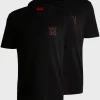 HUGO BOSS T-Shirts>Conjunto De Duas T-shirts Em Algodão Com Logótipos Sobrepostos
