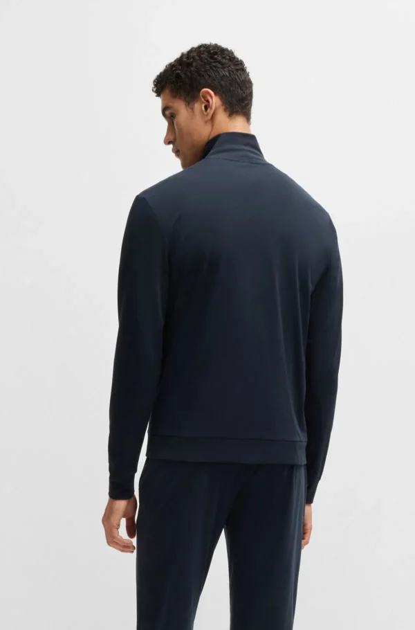 HUGO BOSS Pijamas E Loungewear>Conjunto De Roupa Descontraída Em Algodão Elástico Com Riscas E Logótipos Exclusivos