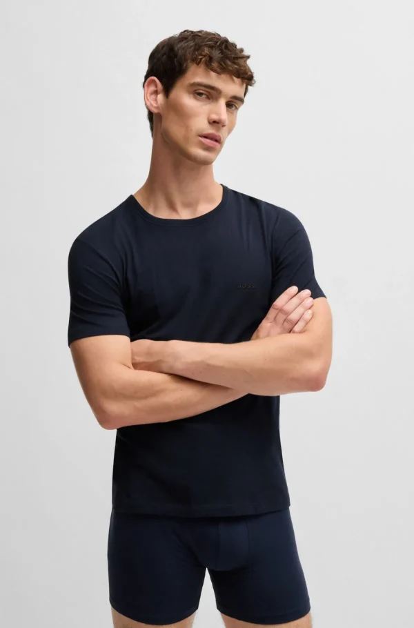 HUGO BOSS Roupa Interior>Conjunto De Três T-shirts De Roupa Interior Com Logótipo Em Jersey De Algodão