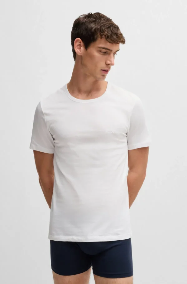 HUGO BOSS Roupa Interior>Conjunto De Três T-shirts De Roupa Interior Com Logótipo Em Jersey De Algodão