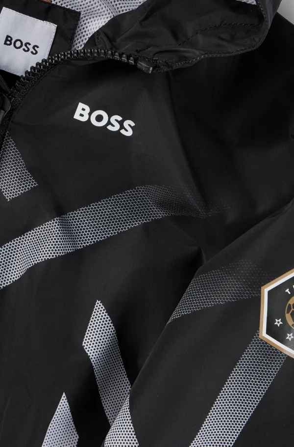 Crianças HUGO BOSS Júniores (Idades 4-14)>Corta-vento Com Capuz Para Criança Com Arte Degradé