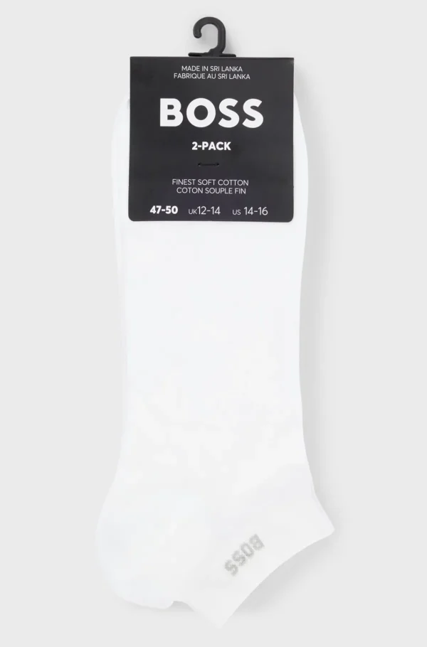 HUGO BOSS Artigos Essenciais>Dois Pares De Meias Pelo Tornozelo Em Tecido Elástico