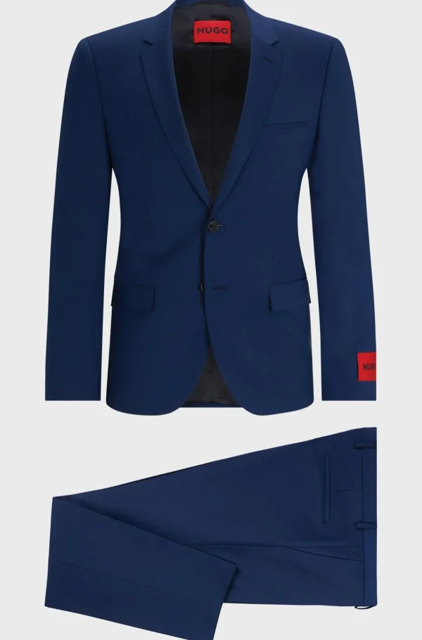 HUGO BOSS Calças E Calções>Fato De Ajuste Extra-slim Em Mistura De Lã