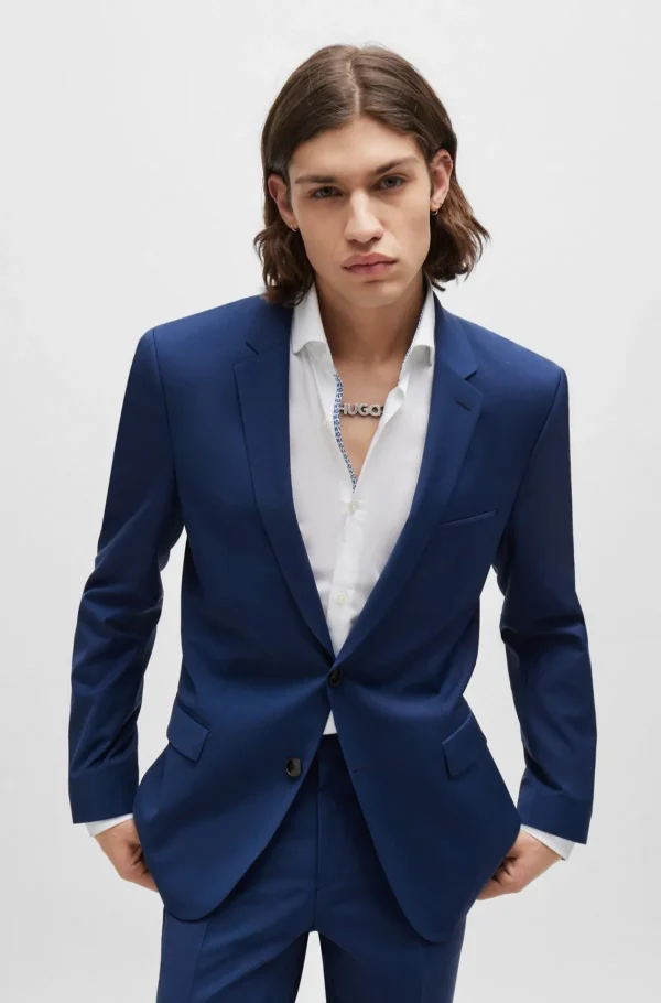 HUGO BOSS Calças E Calções>Fato De Ajuste Extra-slim Em Mistura De Lã