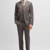 HUGO BOSS Fatos>Fato De Ajuste Slim Em Lã Elástica Mistura