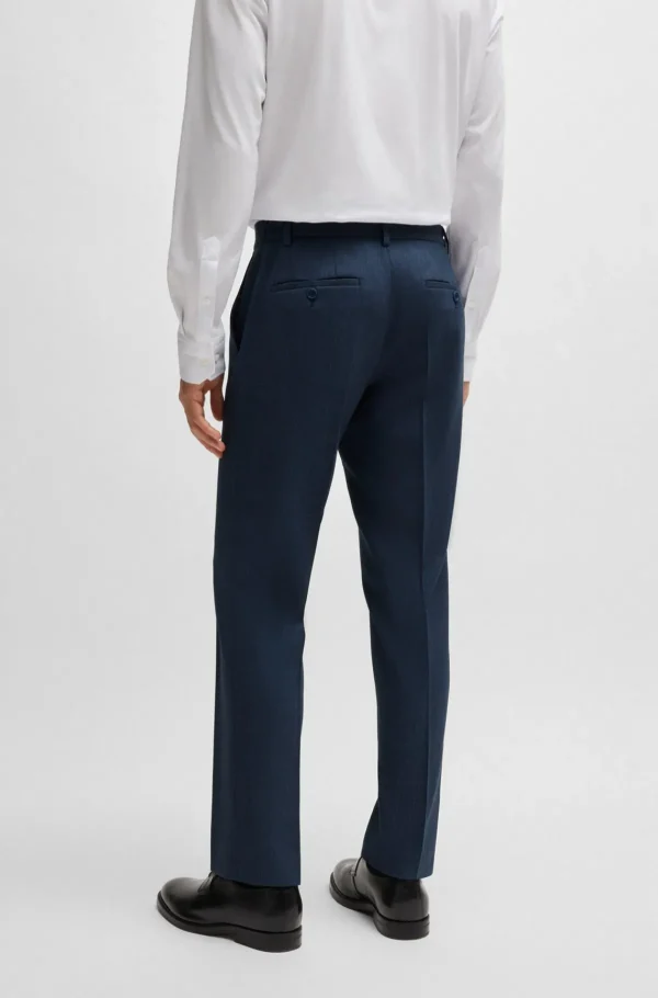 HUGO BOSS Fatos>Fato De Ajuste Slim Em Lã Elástica De Alta Performance Com Micropadrão