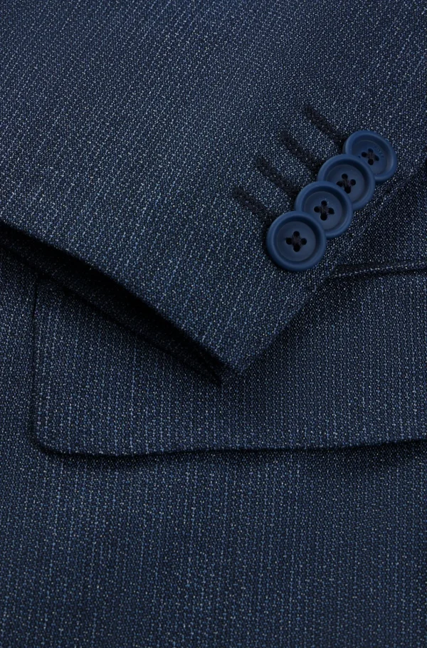 HUGO BOSS Fatos>Fato De Ajuste Slim Em Lã Elástica De Alta Performance Com Micropadrão