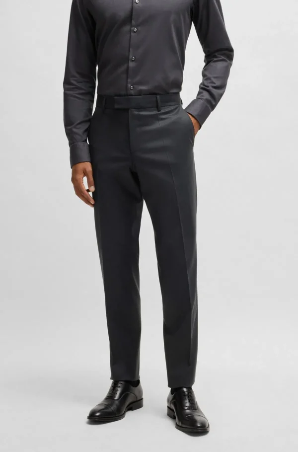 HUGO BOSS Fatos>Fato De Ajuste Slim Em Mistura De Lã Com Micropadrão