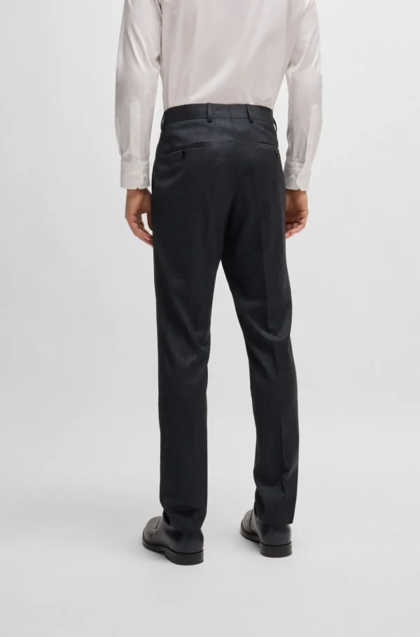 HUGO BOSS Fatos>Fato De Ajuste Slim Em Mistura De Lã Com Micropadrão