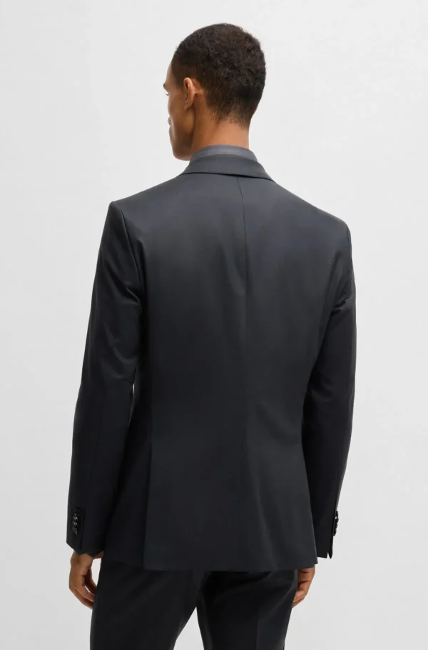 HUGO BOSS Fatos>Fato De Ajuste Slim Em Mistura De Lã Com Micropadrão