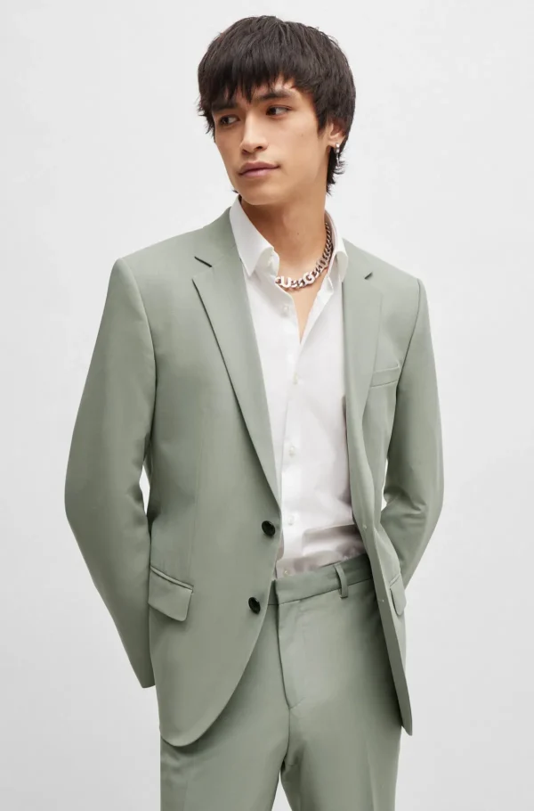 HUGO BOSS Fatos>Fato De Ajuste Slim Em Tecido Elástico De Alto Desempenho