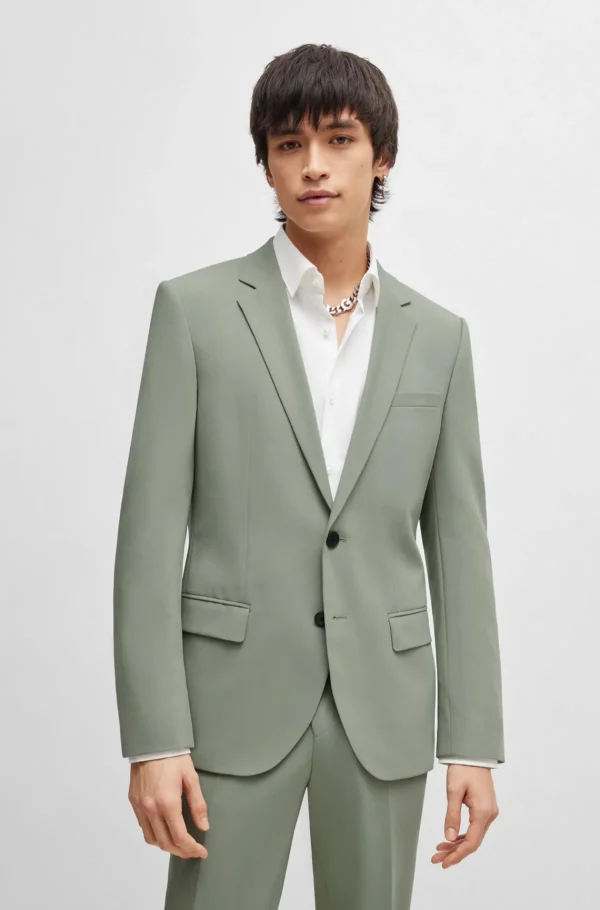 HUGO BOSS Fatos>Fato De Ajuste Slim Em Tecido Elástico De Alto Desempenho
