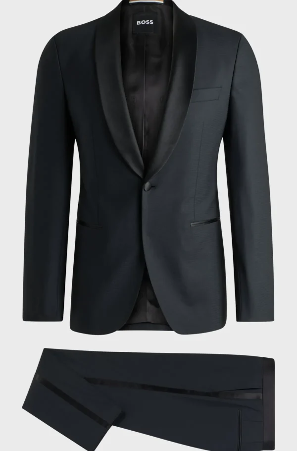 HUGO BOSS Blazers>Fato De Smoking De Ajuste Slim Em Mistura De Lã