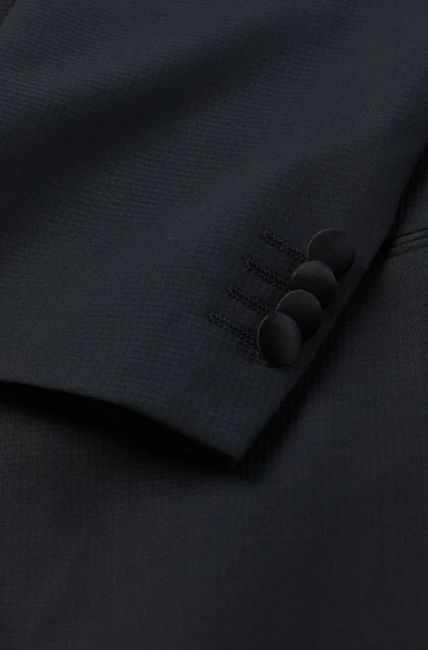 HUGO BOSS Blazers>Fato De Smoking De Ajuste Slim Em Mistura De Lã