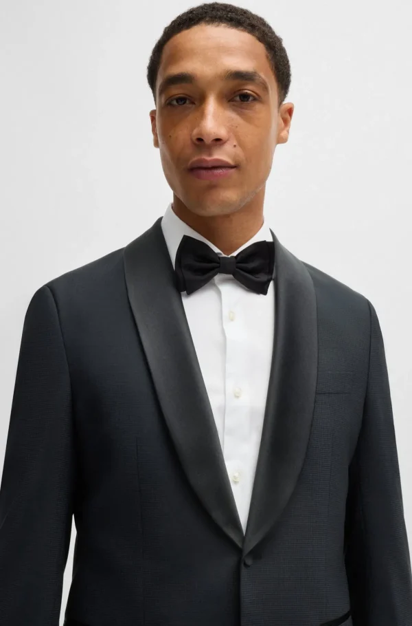 HUGO BOSS Blazers>Fato De Smoking De Ajuste Slim Em Mistura De Lã