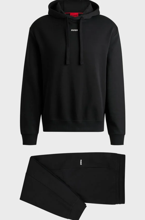 HUGO BOSS Fatos De Treino>Fato De Treino De Ajuste Descontraído Em Terry Francês Com Logótipos Contrastantes