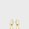 MULHER HUGO BOSS Joias>-tone Huggie Hoop Earrings With Heart Charms