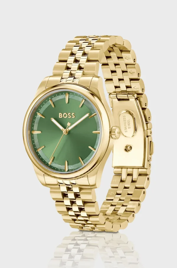 MULHER HUGO BOSS Relógios>-tone Watch With Green Dial And Pearlescent Inlay