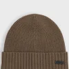 HUGO BOSS Bonés E Gorros>Gorro Canelado Em Lã Virgem