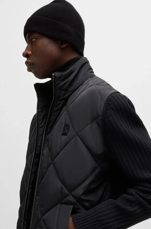 HUGO BOSS Bonés E Gorros>Gorro De Caxemira Com Placa Com Logótipo