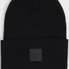 HUGO BOSS Bonés E Gorros>Gorro Em Algodão Tecido Com Etiqueta De Logótipo