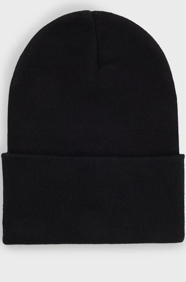 HUGO BOSS Bonés E Gorros>Gorro Em Algodão Tecido Com Etiqueta De Logótipo