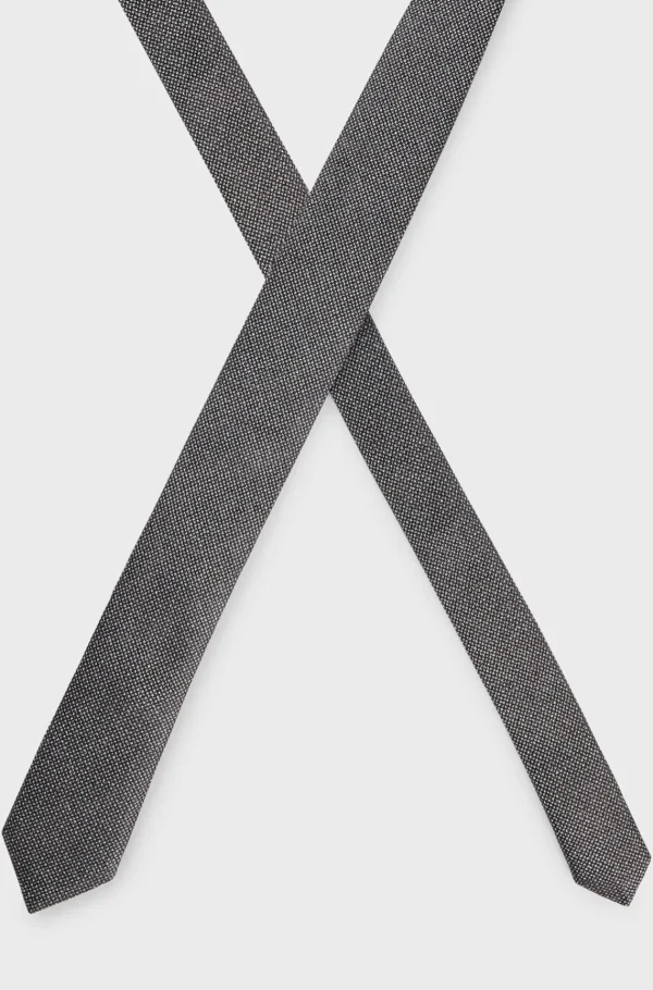 HUGO BOSS Gravatas E Lenços De Bolso>Gravata Em Seda Com Padrão Jacquard