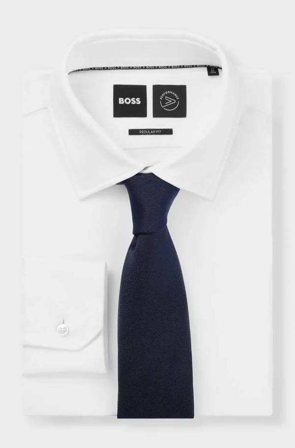 HUGO BOSS Artigos Essenciais>Gravata Formal Em Jacquard De Seda