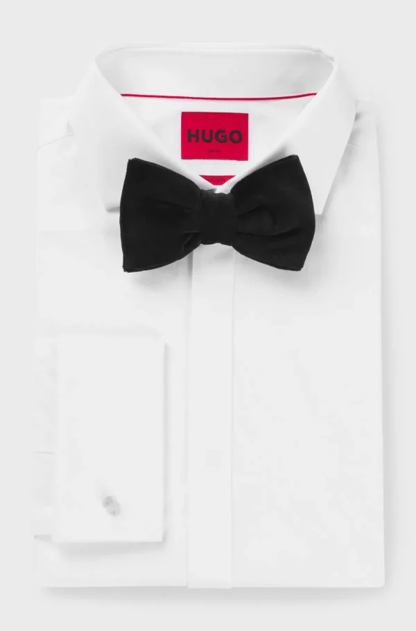 HUGO BOSS Gravatas E Lenços De Bolso>Laço Em Jacquard De Algodão E Veludo