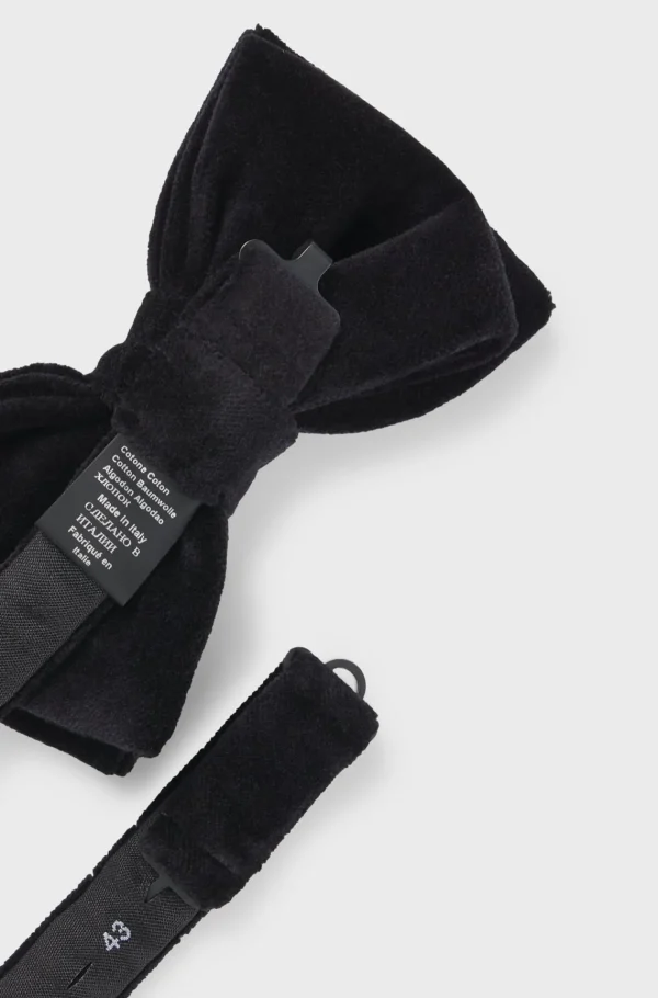 HUGO BOSS Gravatas E Lenços De Bolso>Laço Em Jacquard De Algodão E Veludo