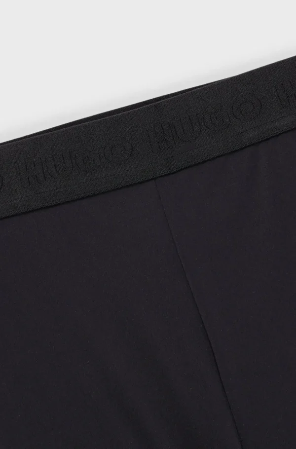 Crianças HUGO BOSS Partes De Baixo Para Rapariga>Leggings Para Criança Em Tecido Elástico Com Logótipo Vertical Estampado
