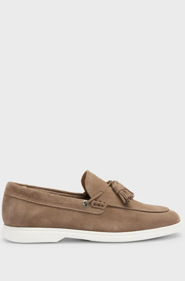 HUGO BOSS Sapatos Descontraídos | Mocassins>Loafers Slip-on Em Camurça Com Acabamento Em Borla