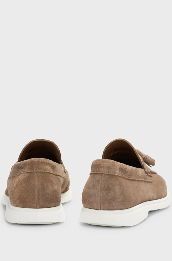 HUGO BOSS Sapatos Descontraídos | Mocassins>Loafers Slip-on Em Camurça Com Acabamento Em Borla