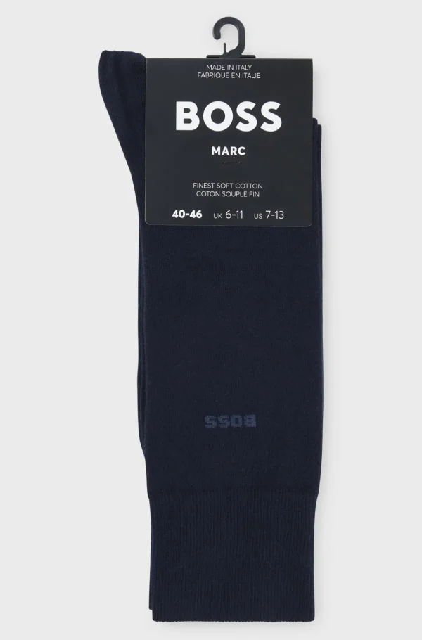 HUGO BOSS Artigos Essenciais>Meias Com Logo Regulares Em Algodão Elástico