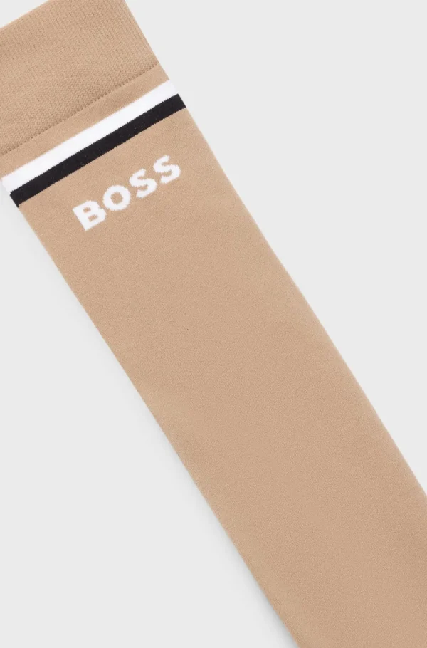 HUGO BOSS Meias>Meias Desportivas Equestres Com Risca De Assinatura E Logótipo
