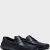 HUGO BOSS Sapatos Descontraídos | Mocassins>Mocassins De Condutor Em Pele Granulada Com Alça De Logótipo