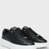 MULHER HUGO BOSS Ténis>Nome De Exibição: Sapatilhas Cupsole Em Pele Com Monogramas Em Relevo