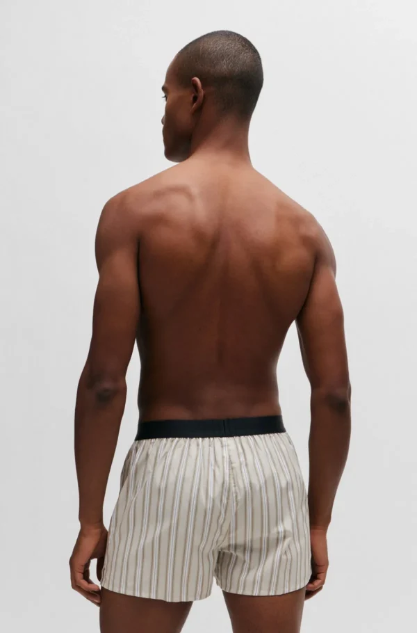 HUGO BOSS Pijamas E Loungewear>Pack De Dois Calções De Pijama De Algodão Com Cintura Com Logótipo