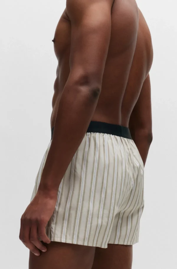 HUGO BOSS Pijamas E Loungewear>Pack De Dois Calções De Pijama De Algodão Com Cintura Com Logótipo