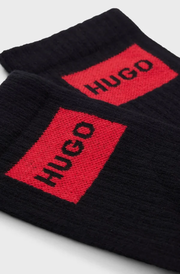HUGO BOSS Artigos Essenciais>Pack De Dois Pares De Meias Curtas Com Logótipos Vermelhos
