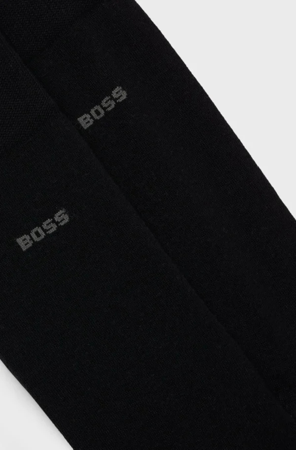 HUGO BOSS Meias>Pack De Dois Pares De Meias De Cano Médio Em Algodão Elástico