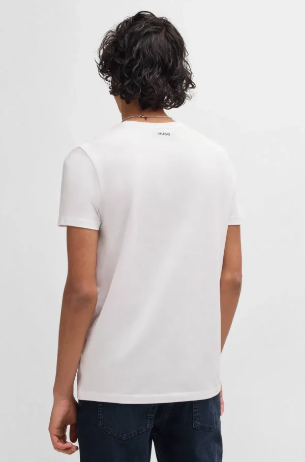 HUGO BOSS T-Shirts>Pack De Duas T-shirts De Ajuste Slim Em Algodão Elástico