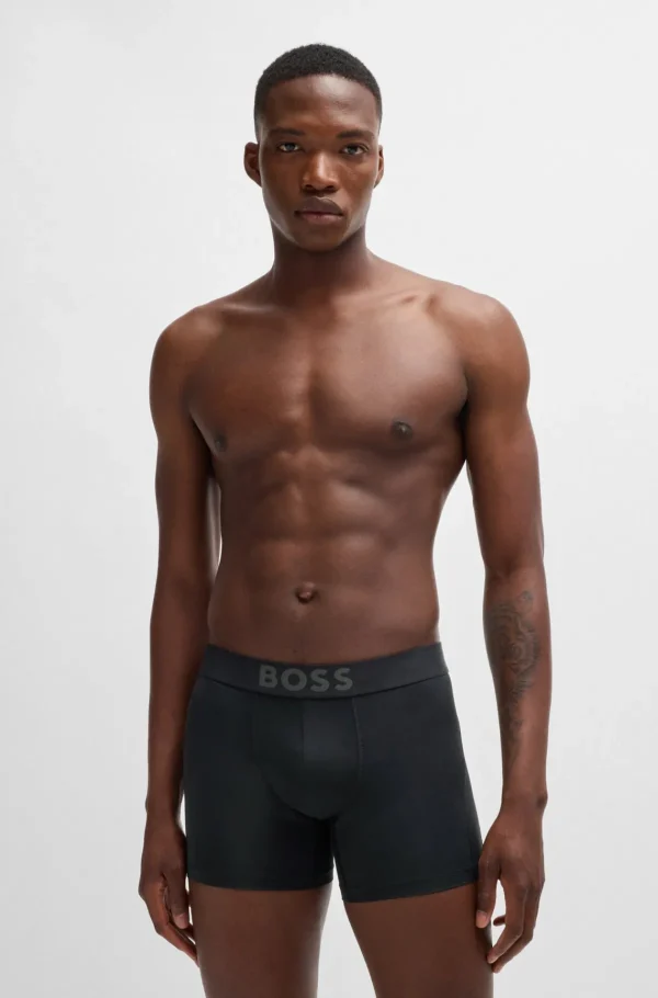 HUGO BOSS Ginásio E Corrida>Pack De Três Boxers Compridos Em Microfibra Elástica Com Logótipos