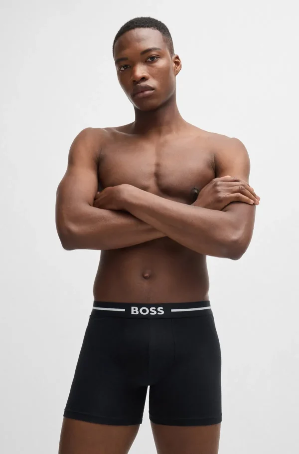 HUGO BOSS Roupa Interior>Pack De Três Boxers Em Algodão Elástico