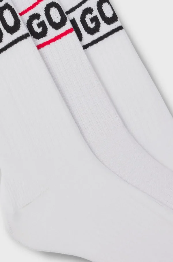 MULHER HUGO BOSS Meias>Pack De Três Pares De Meias Curtas Com Logótipo