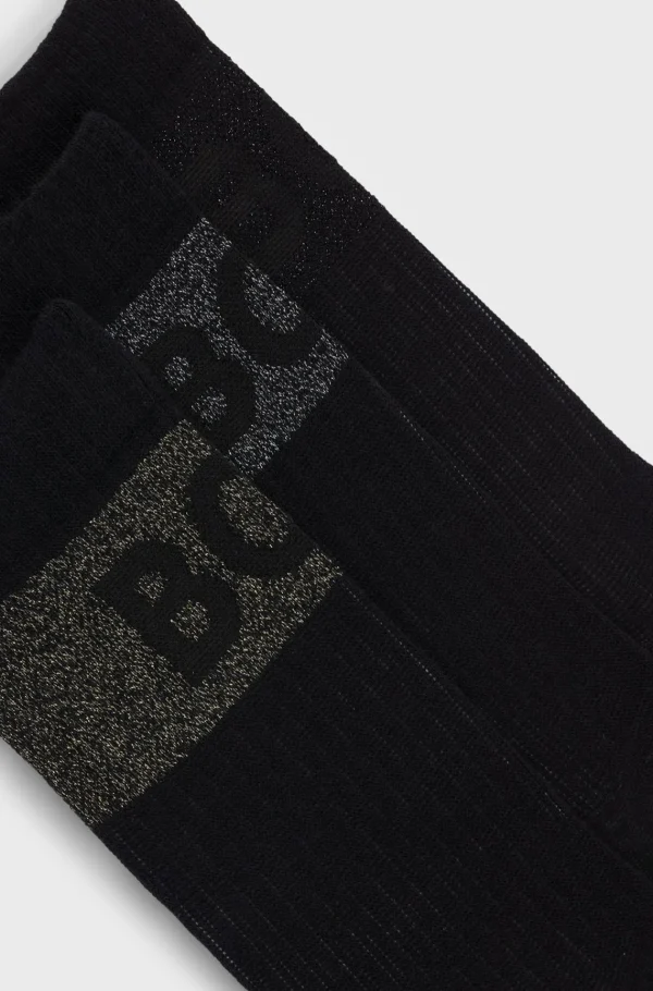 HUGO BOSS Meias>Pack De Três Pares De Meias Curtas De Mistura De Algodão Com Logótipos