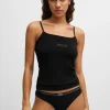 MULHER HUGO BOSS Roupa Interior>Pack De Três Slips Em Algodão Elástico Com Logótipos Na Cintura