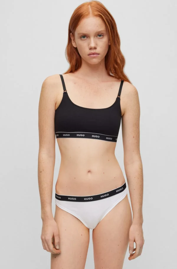 MULHER HUGO BOSS Roupa Interior>Pack De Três Tangas Com Cós Da Marca