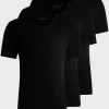 HUGO BOSS Artigos Essenciais>Pack De Três T-shirts Com Logótipo Bordado Em Algodão